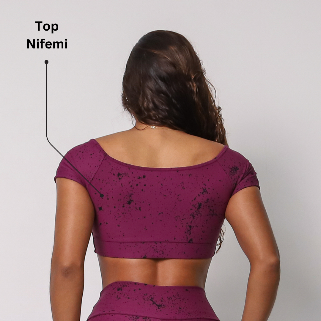 Leggings Scrunch + Top of choice (Sangria Purple)