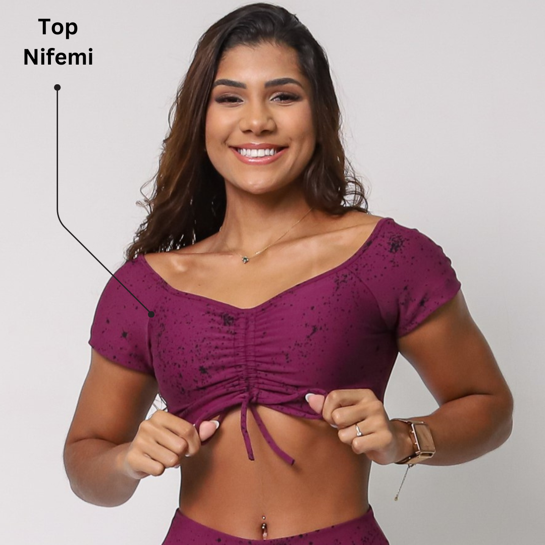 Leggings Scrunch + Top of choice (Sangria Purple)