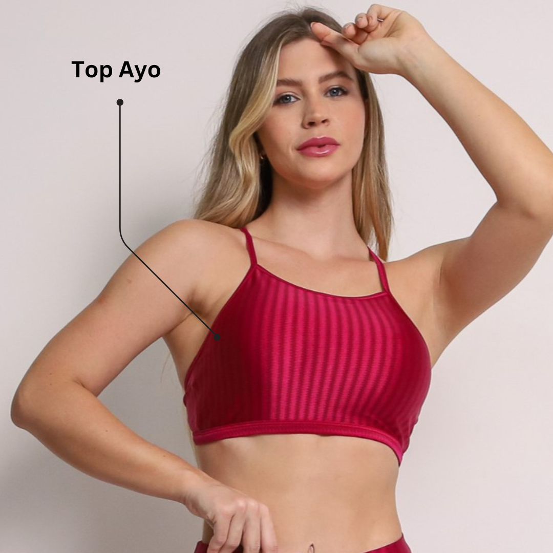 Leggings Scrunch + Top of choice (Cherry Red)