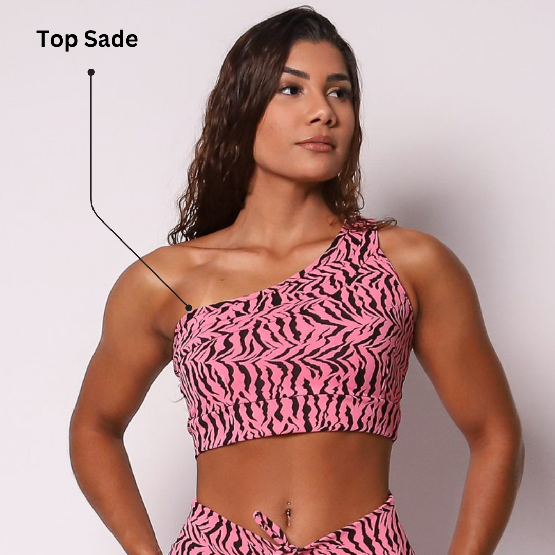 Leggings Scrunch + Top of choice (Pink Zebra)