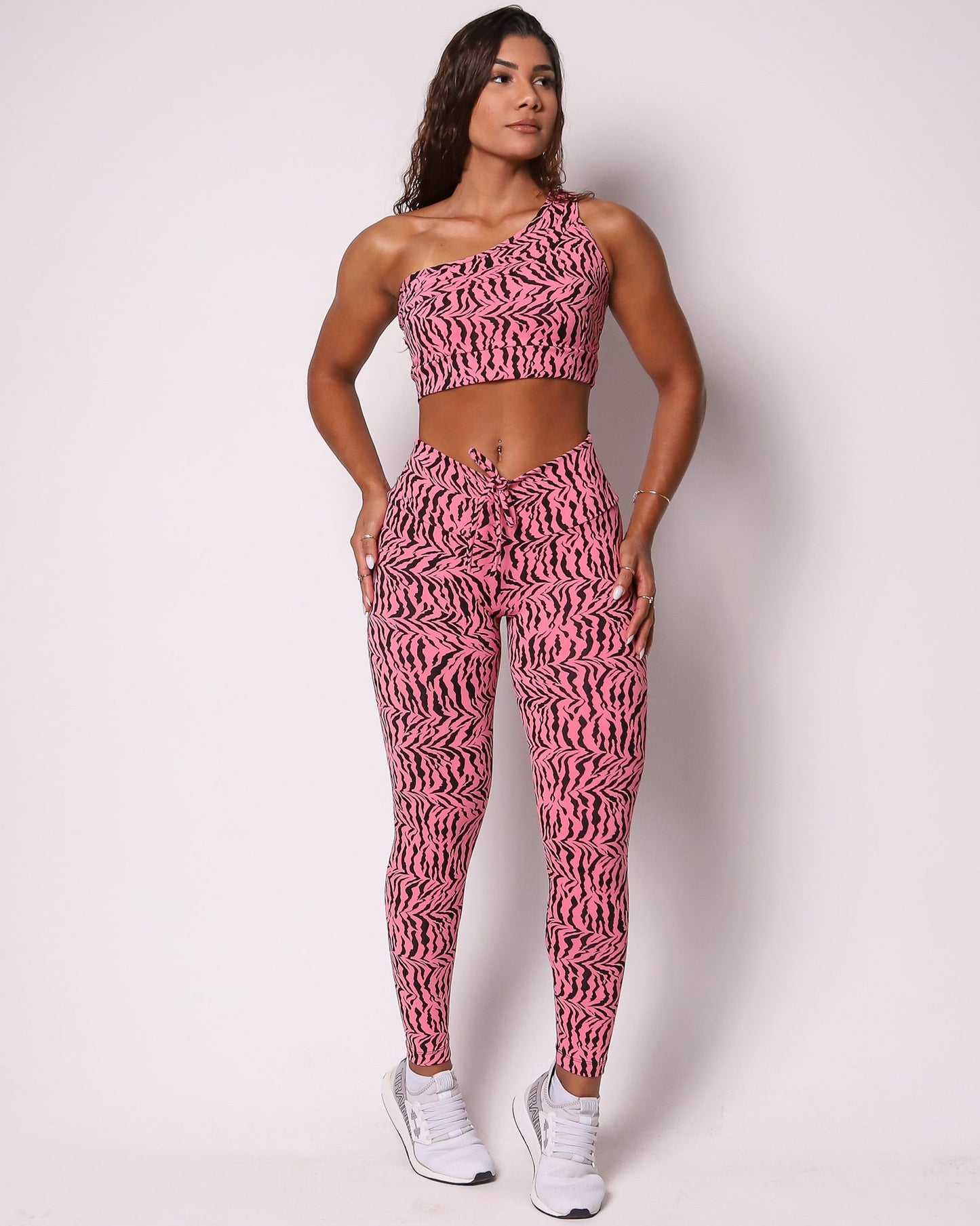 Leggings Scrunch + Top of choice (Pink Zebra)