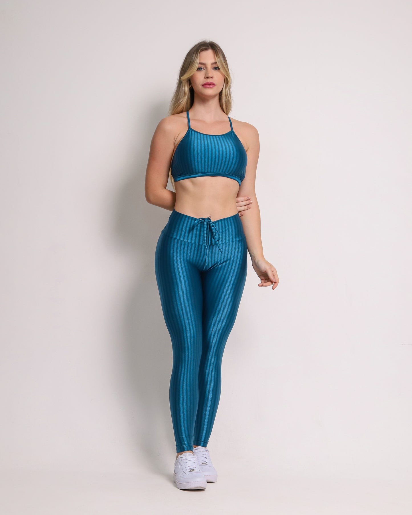 Leggings Scrunch + Top of choice (Olympic Blue)