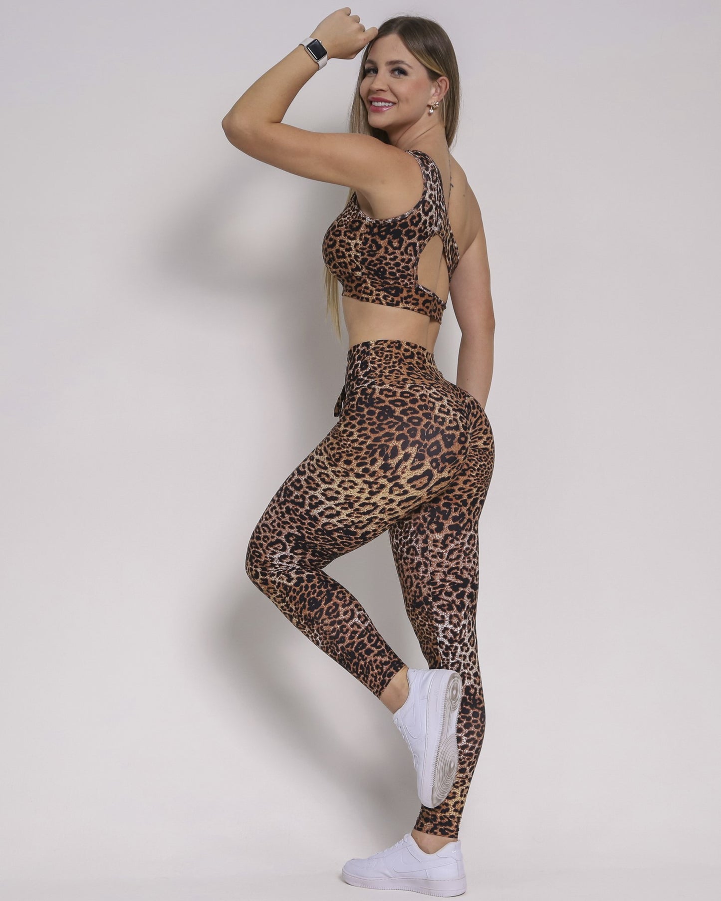 Leggings Scrunch + Top Paloma (Brown Jaguar)