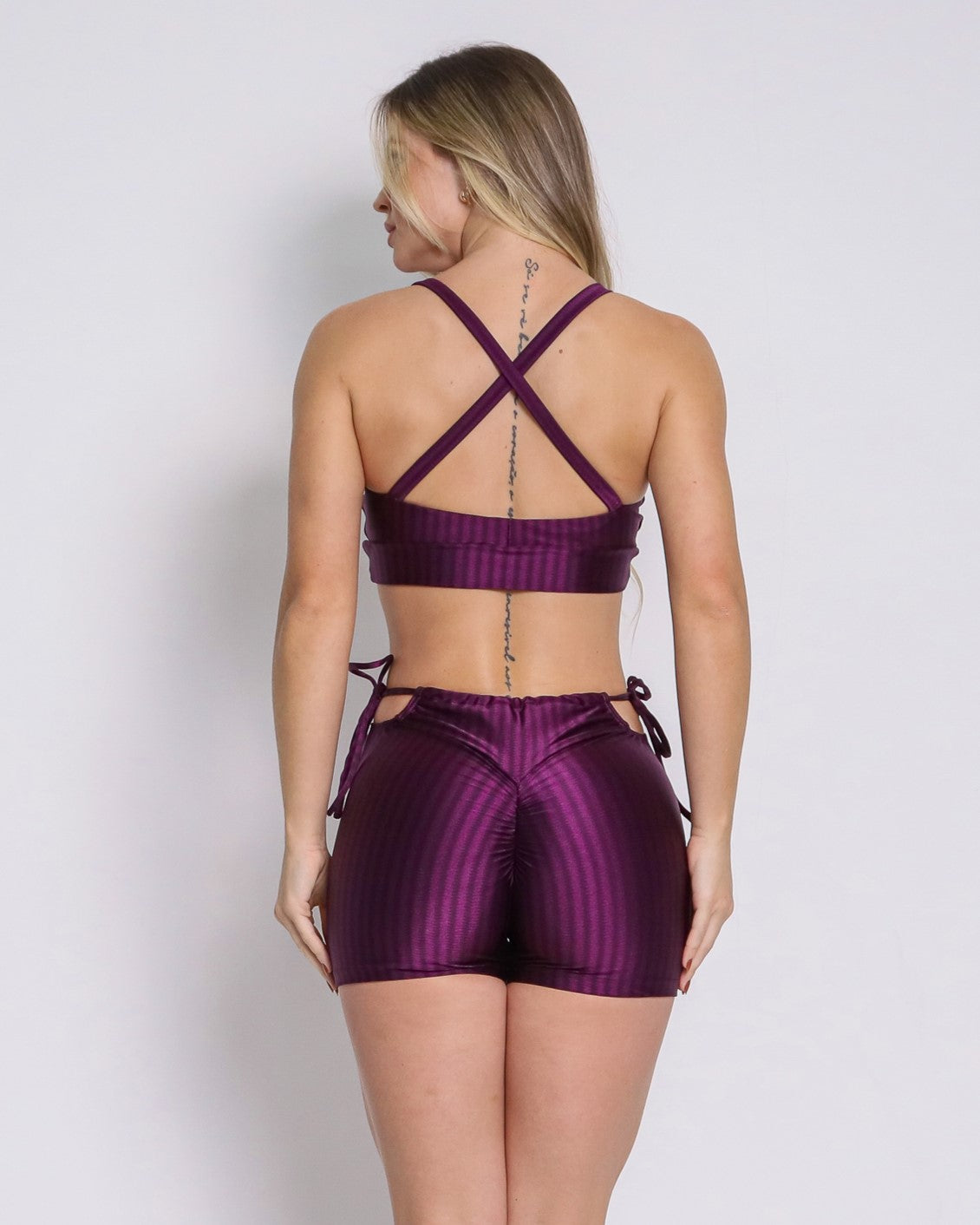 Shorts Scrunch + Top of choice (Sangria Purple)