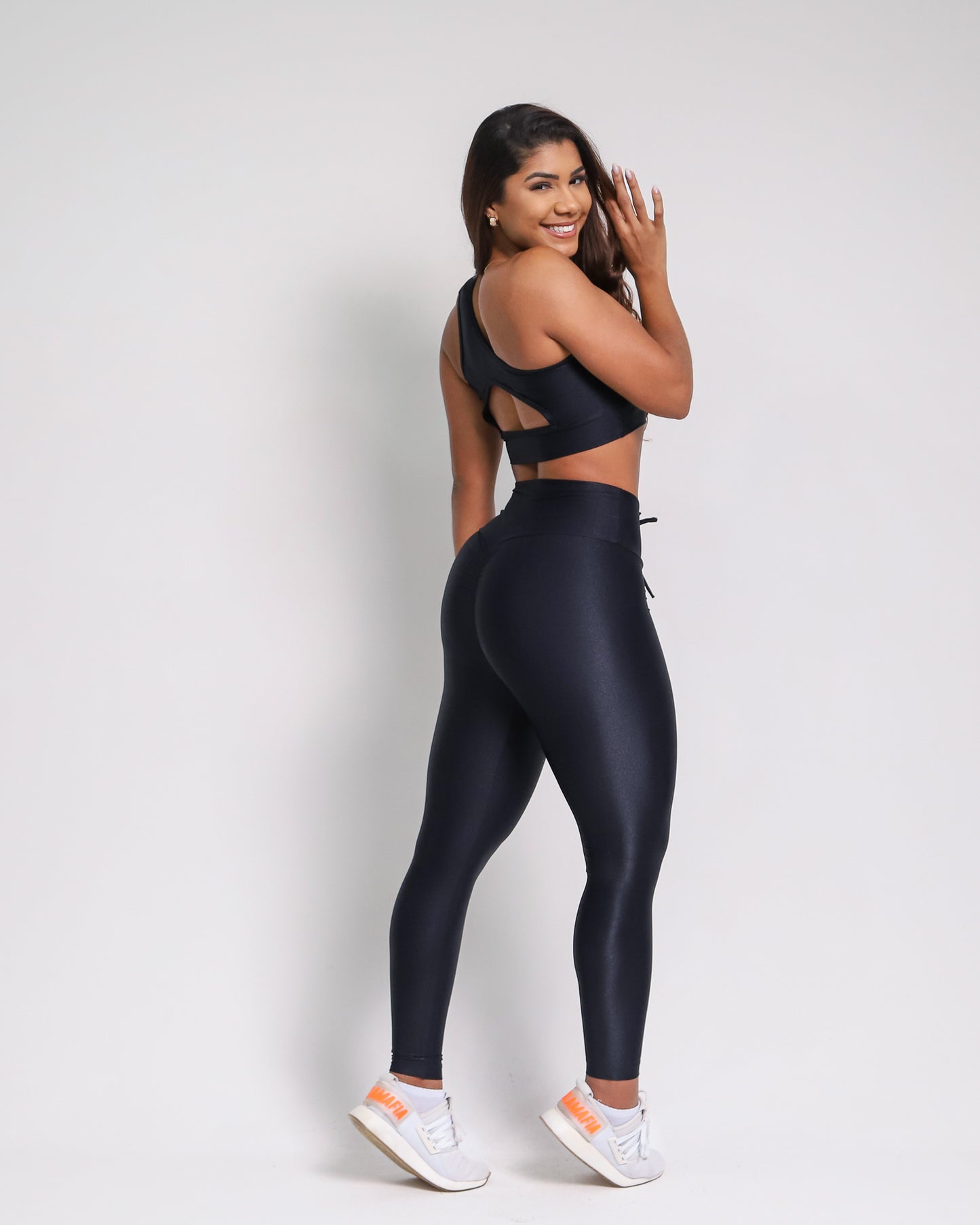 Leggings Scrunch + Top of choice (Black)