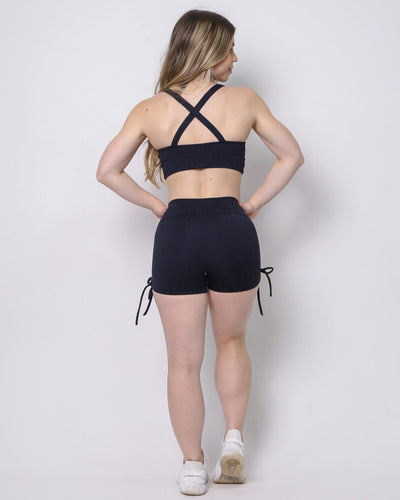 Shorts Scrunch + Top of Choice (Black)