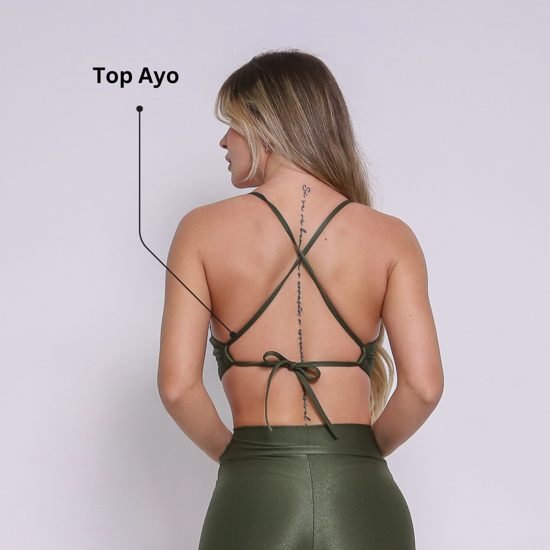 Leggings V-Waist + Top of choice (Seaweed Green)