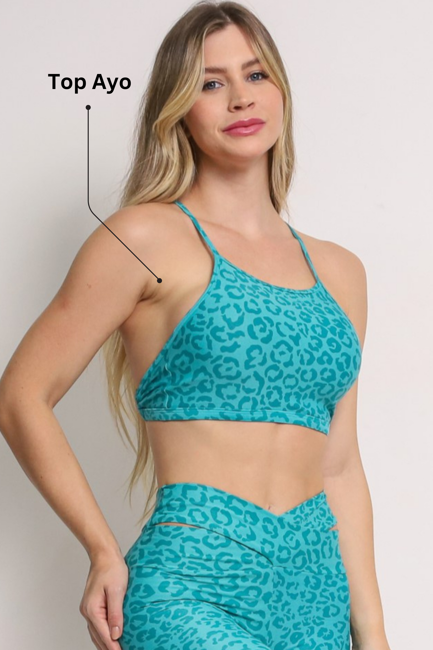 Shorts V-Waist + Top of choice (Aqua Blue)