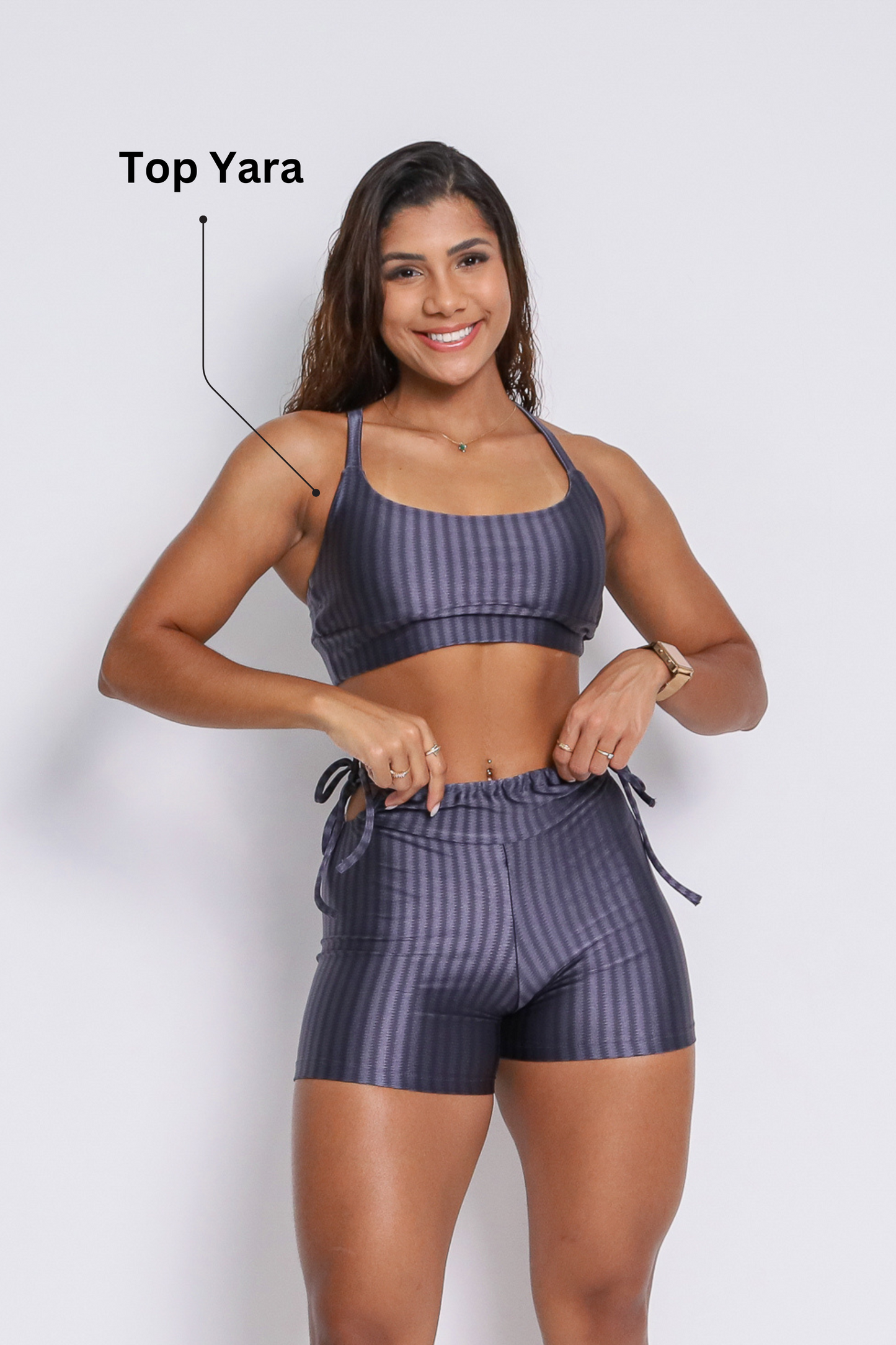 Shorts Scrunch + Top of choice (Slate Grey)