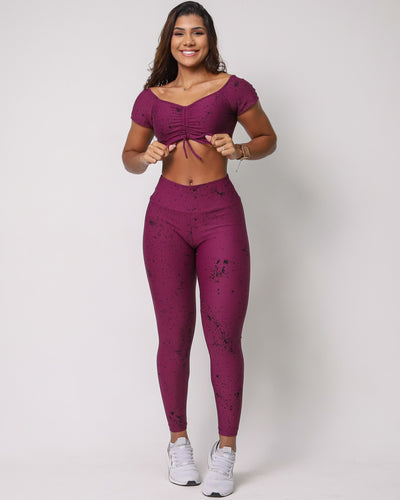 Leggings + Top of choice (Sangria Purple)