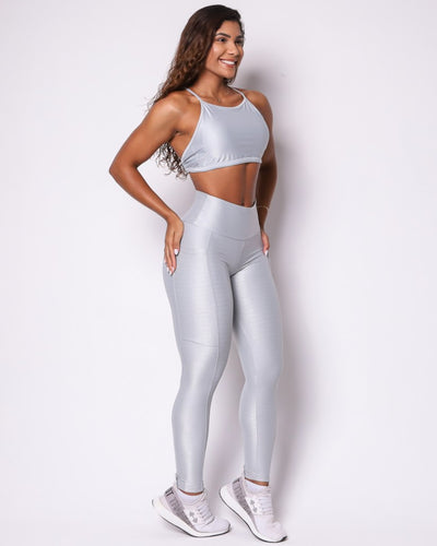 Leggings with Pockets + Top Ayo (Silver)