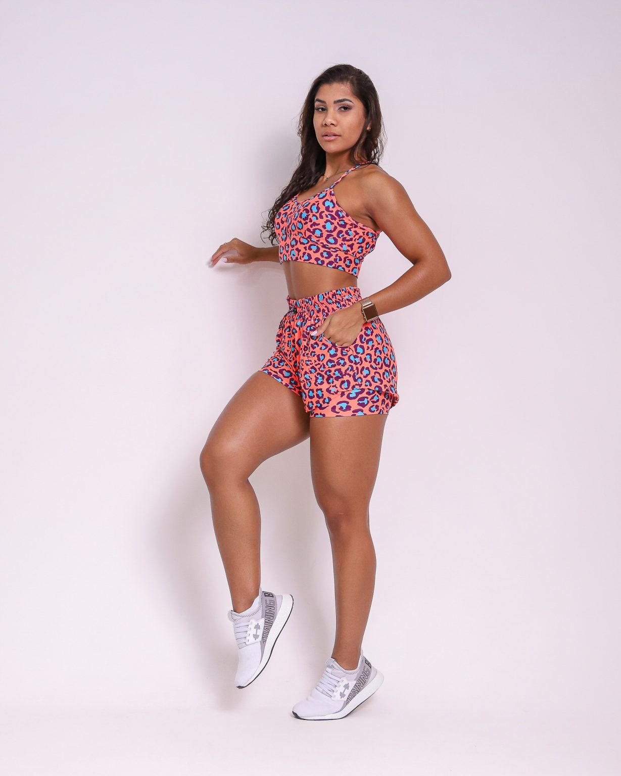 Boxer Shorts + Top Lara (Pink Jaguar)