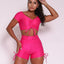 Shorts Scrunch + Top Nifemi (Magenta Pink)