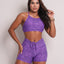 Shorts Scrunch + Top of choice (Electric Violet)