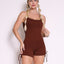 Short Bodysuit Scrunch (Pecan Brown)