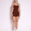 Short Bodysuit Scrunch (Pecan Brown)