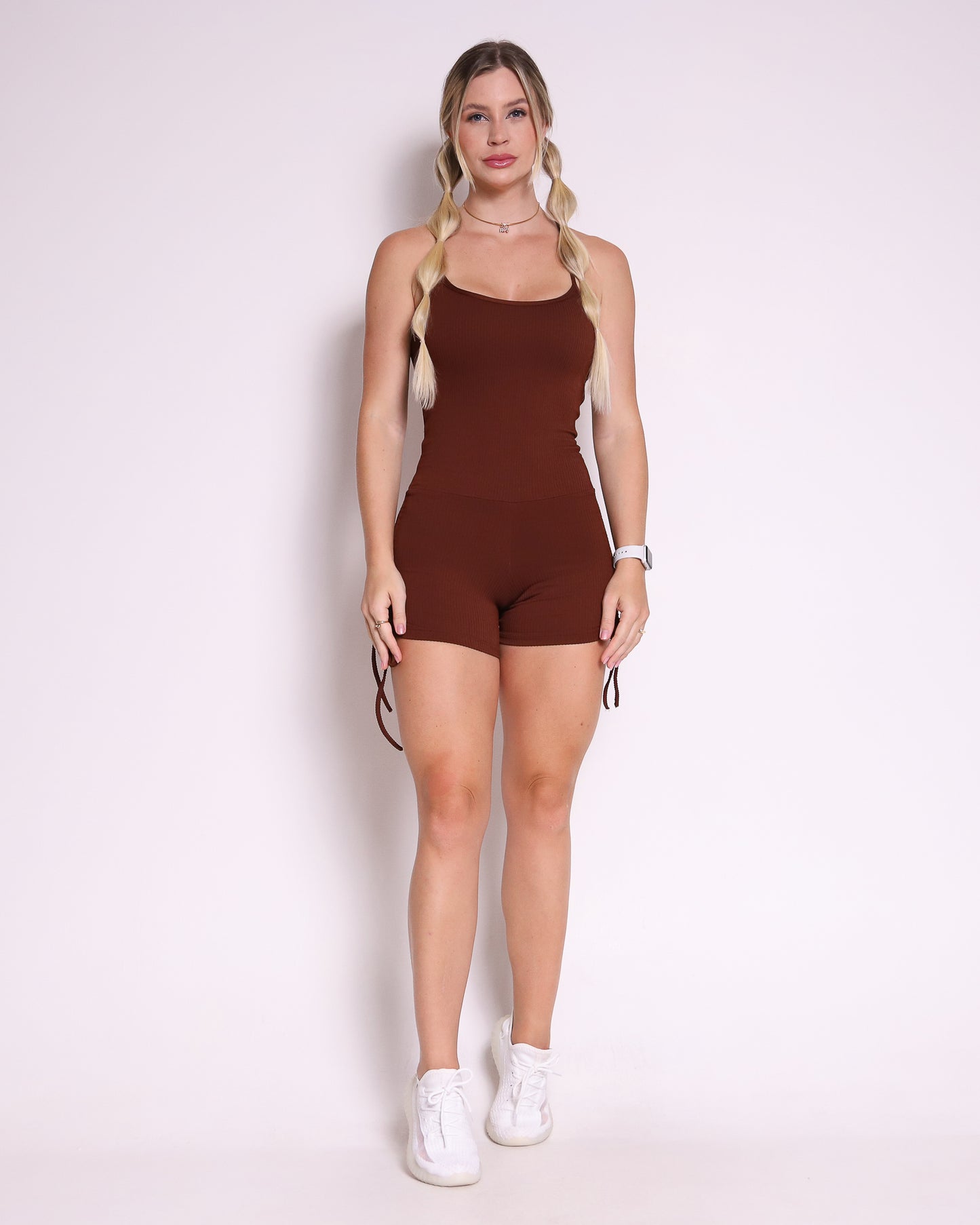 Short Bodysuit Scrunch (Pecan Brown)