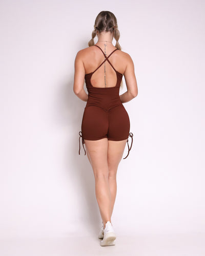 Short Bodysuit Scrunch (Pecan Brown)