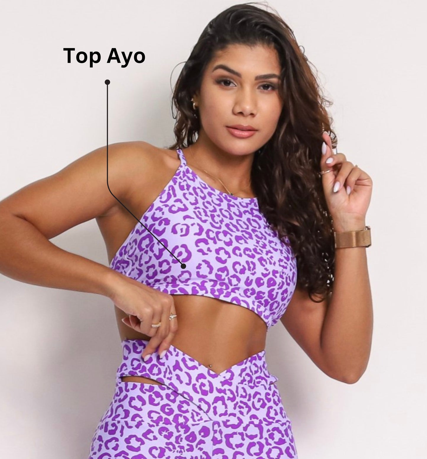 Shorts V-Waist + Top of choice (Lavender Purple)