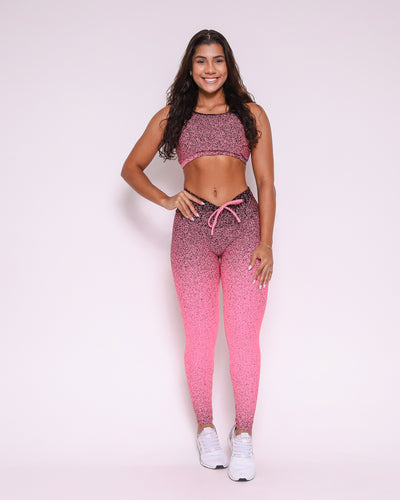 Leggings Scrunch + Top Ayo (Bubblegum Pink)