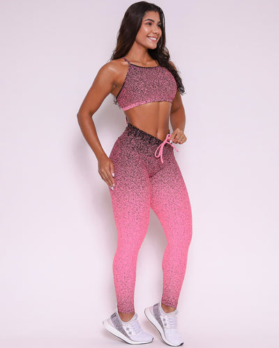 Leggings Scrunch + Top Ayo (Bubblegum Pink)