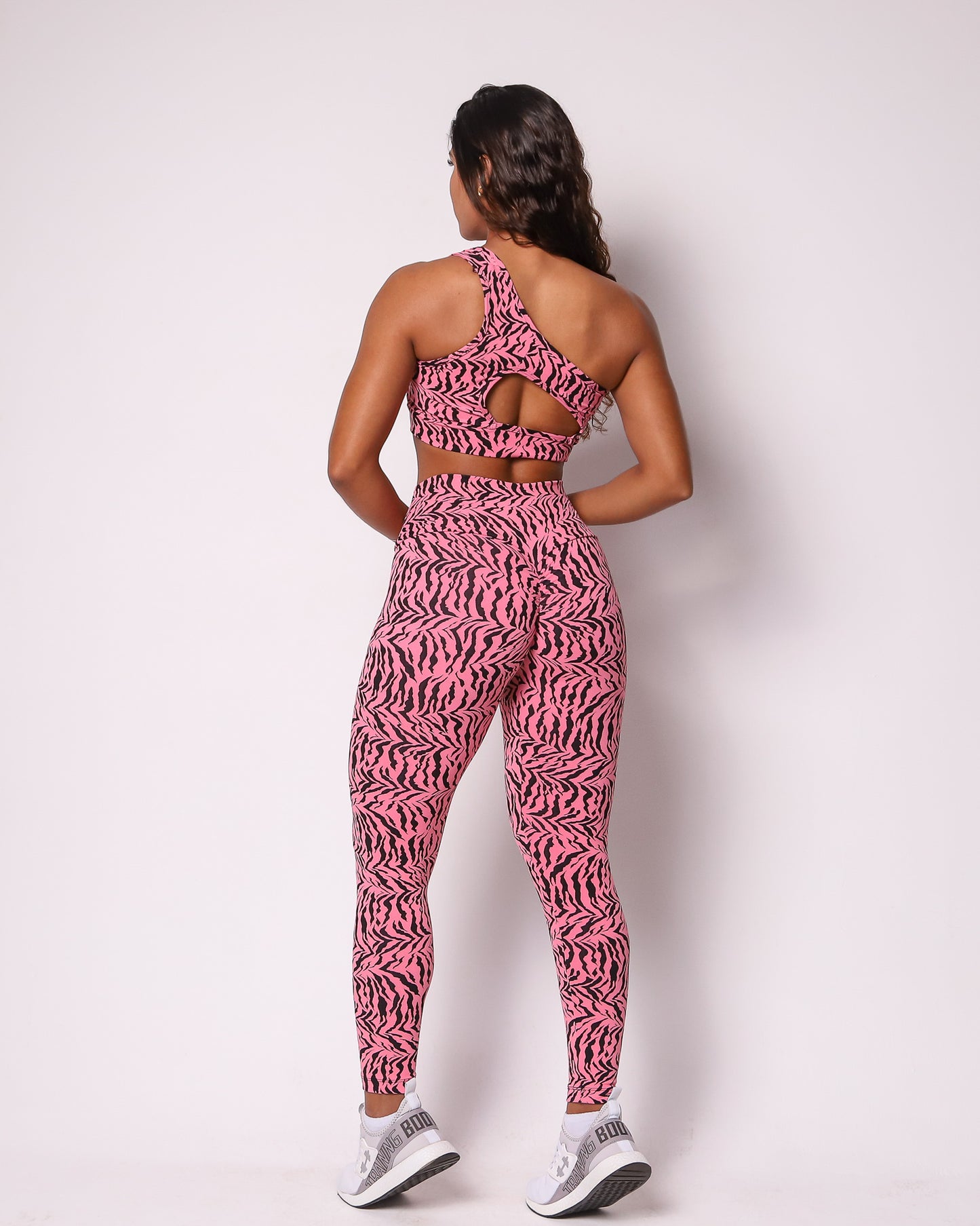 Leggings Scrunch + Top of choice (Pink Zebra)
