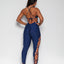 Long Bodysuit Scrunch Cutout (Navy Blue)