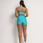 Shorts V-Waist + Top of choice (Aqua Blue)