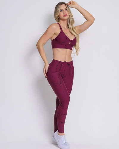 Leggings Scrunch + Top of choice (Sangria Purple)