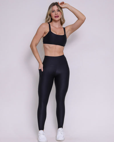 Leggings with Pockets + Top of choice (Black)