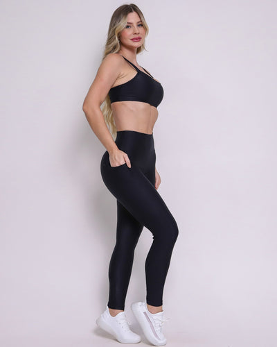Leggings with Pockets + Top of choice (Black)