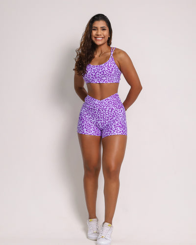 Shorts V-Waist + Top of choice (Lavender Purple)