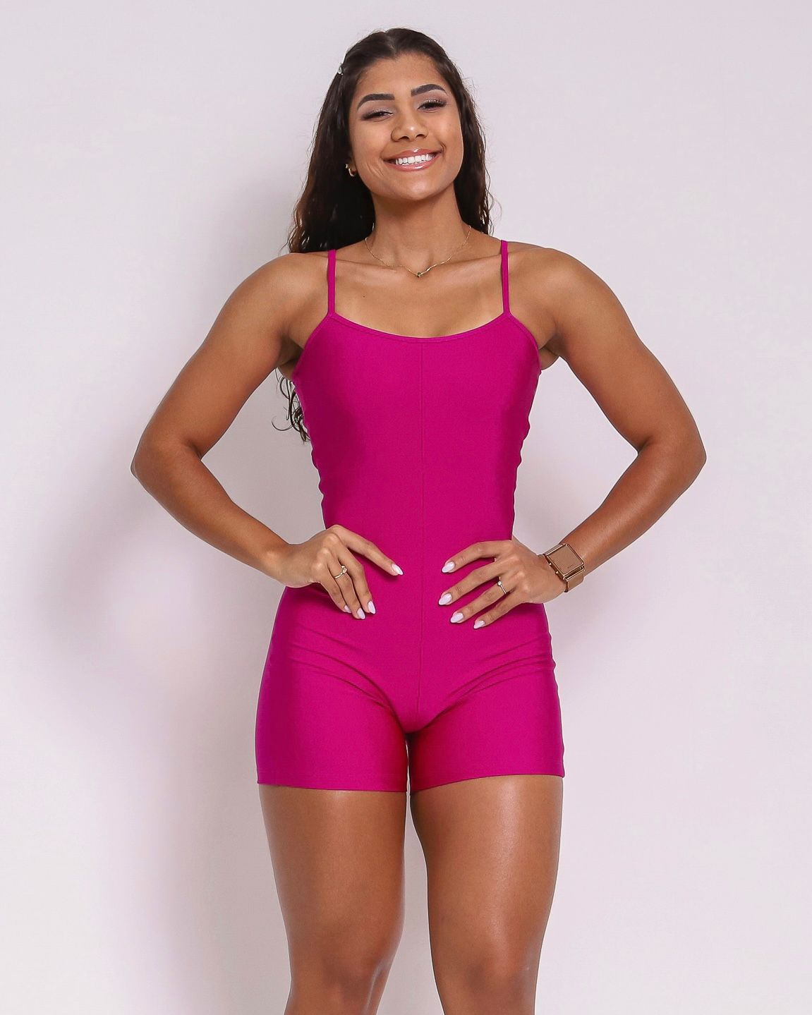 Short Bodysuit Classic (Fuchsia Pink)