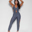 Long Bodysuit Scrunch Cutout (Slate Grey)