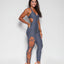 Long Bodysuit Scrunch Cutout (Slate Grey)