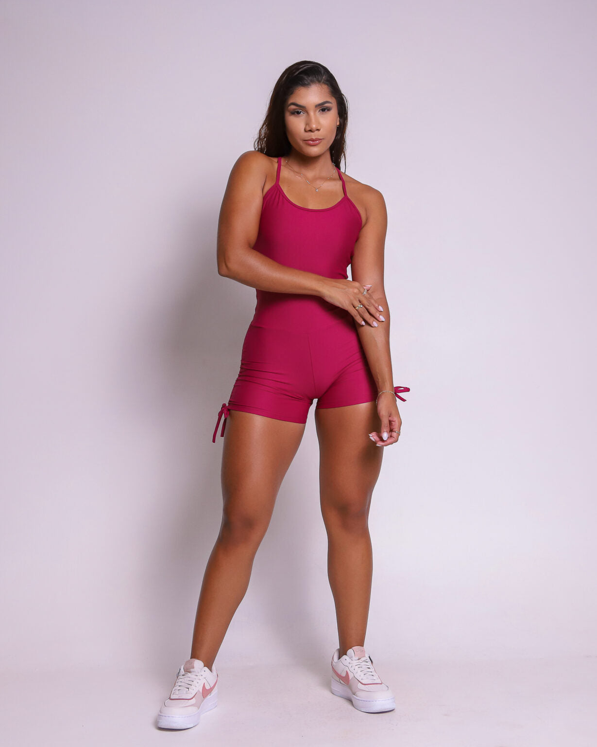 Short Bodysuit Scrunch (Cherry Red)