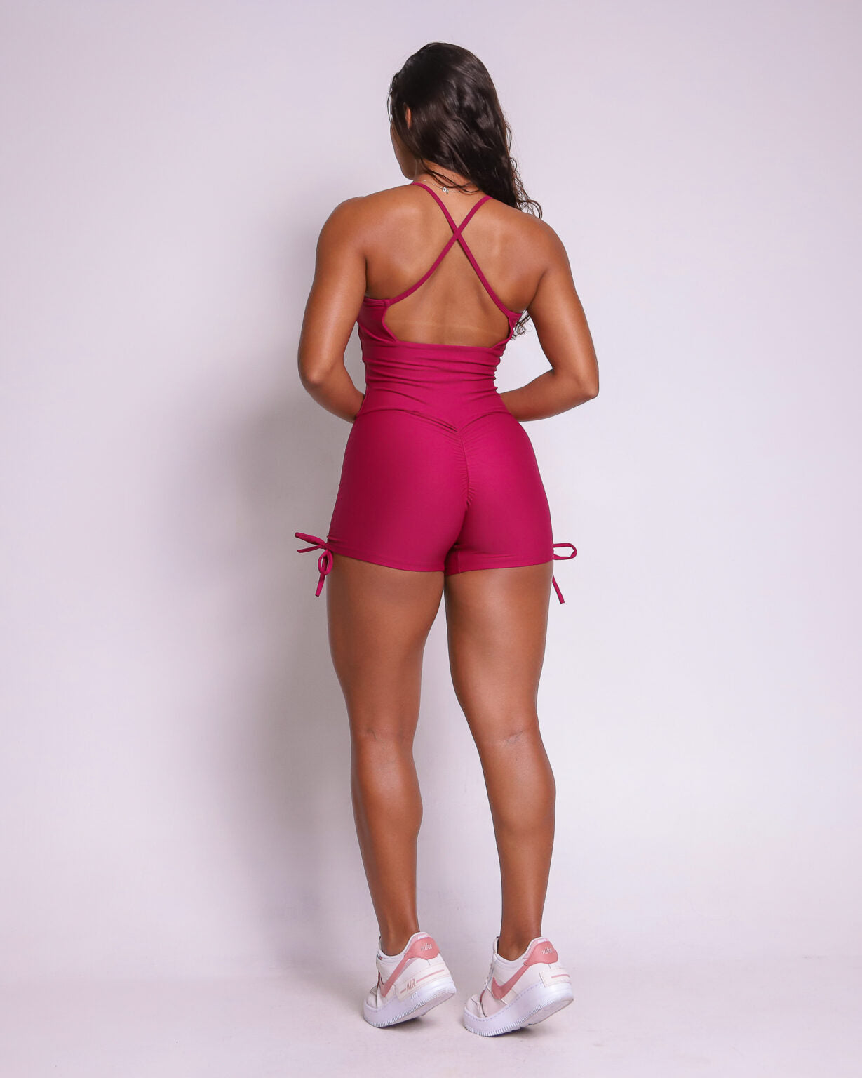 Short Bodysuit Scrunch (Cherry Red)