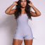 Short Bodysuit Scrunch (Pearl Grey)