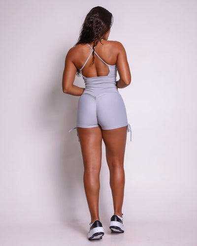 Short Bodysuit Scrunch (Pearl Grey)